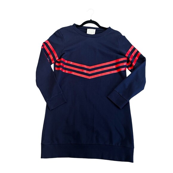 SAIL TO SABLE Dress Womens Size Medium Navy Blue‎ Red Nautical Classic Coastal - Picture 1 of 8